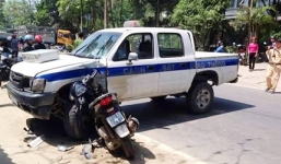 Tông vào xe CSGT, kẻ trộm xe SH tử vong